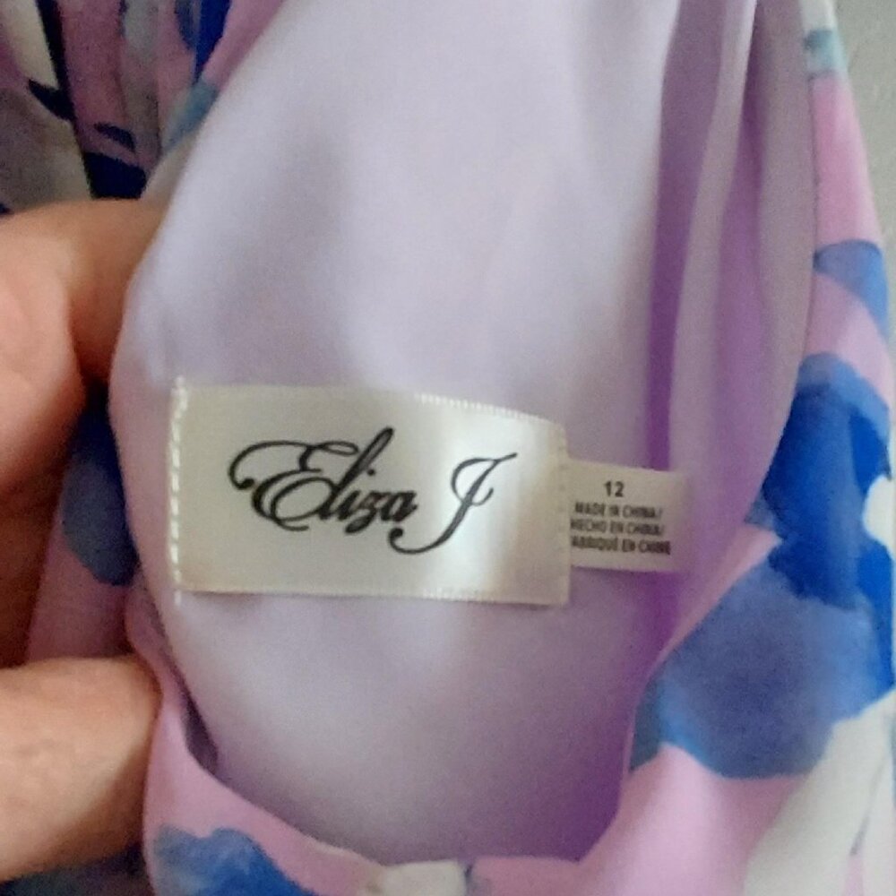 Eliza J Maxi Dress Floral Print Ruffle Halter Neck Sleeveless SZ12 *NEW W/TAGS* - Picture 14 of 14